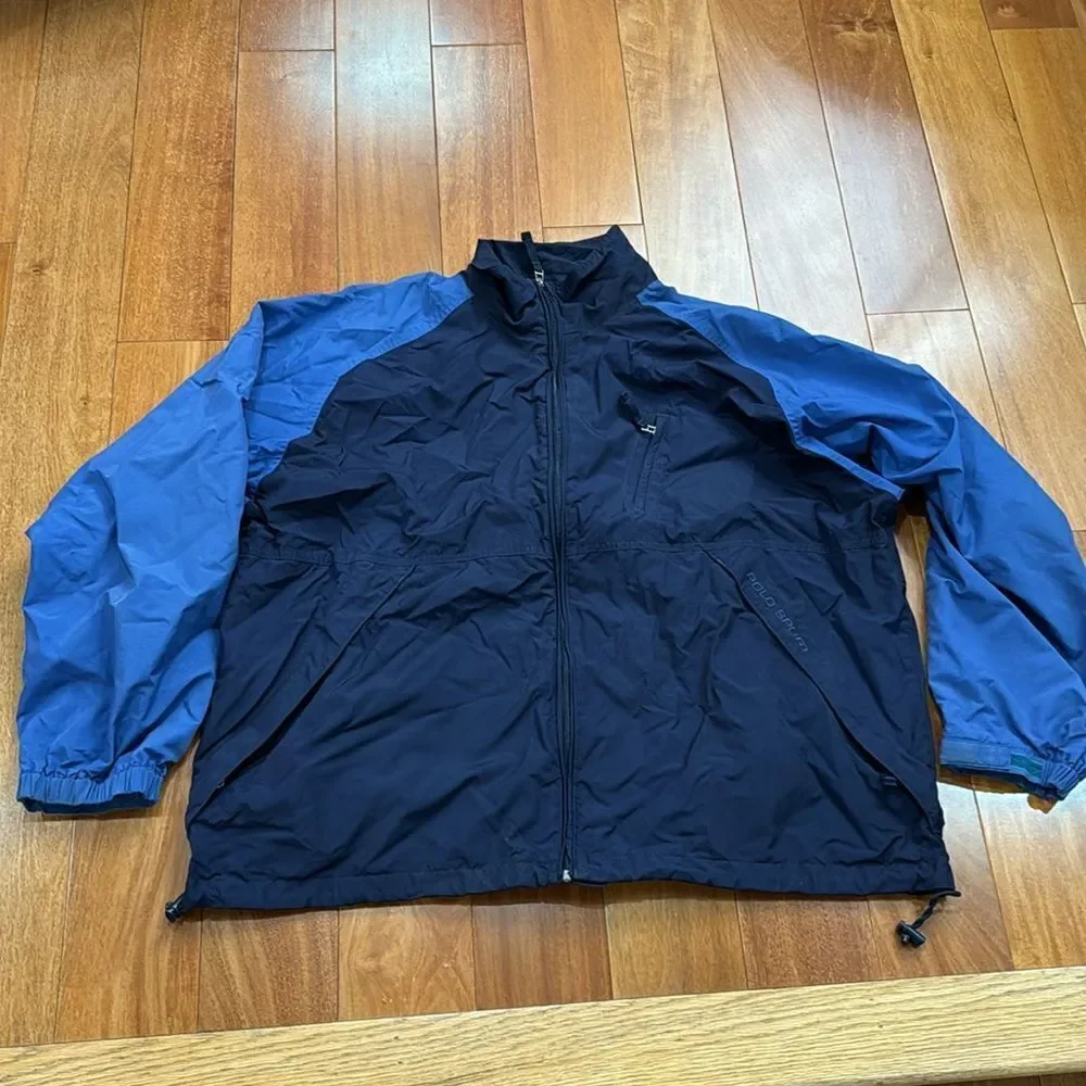 Polo Sport‎ Ralph Lauren Vintage Men's Navy and Blue Jacket size XXL